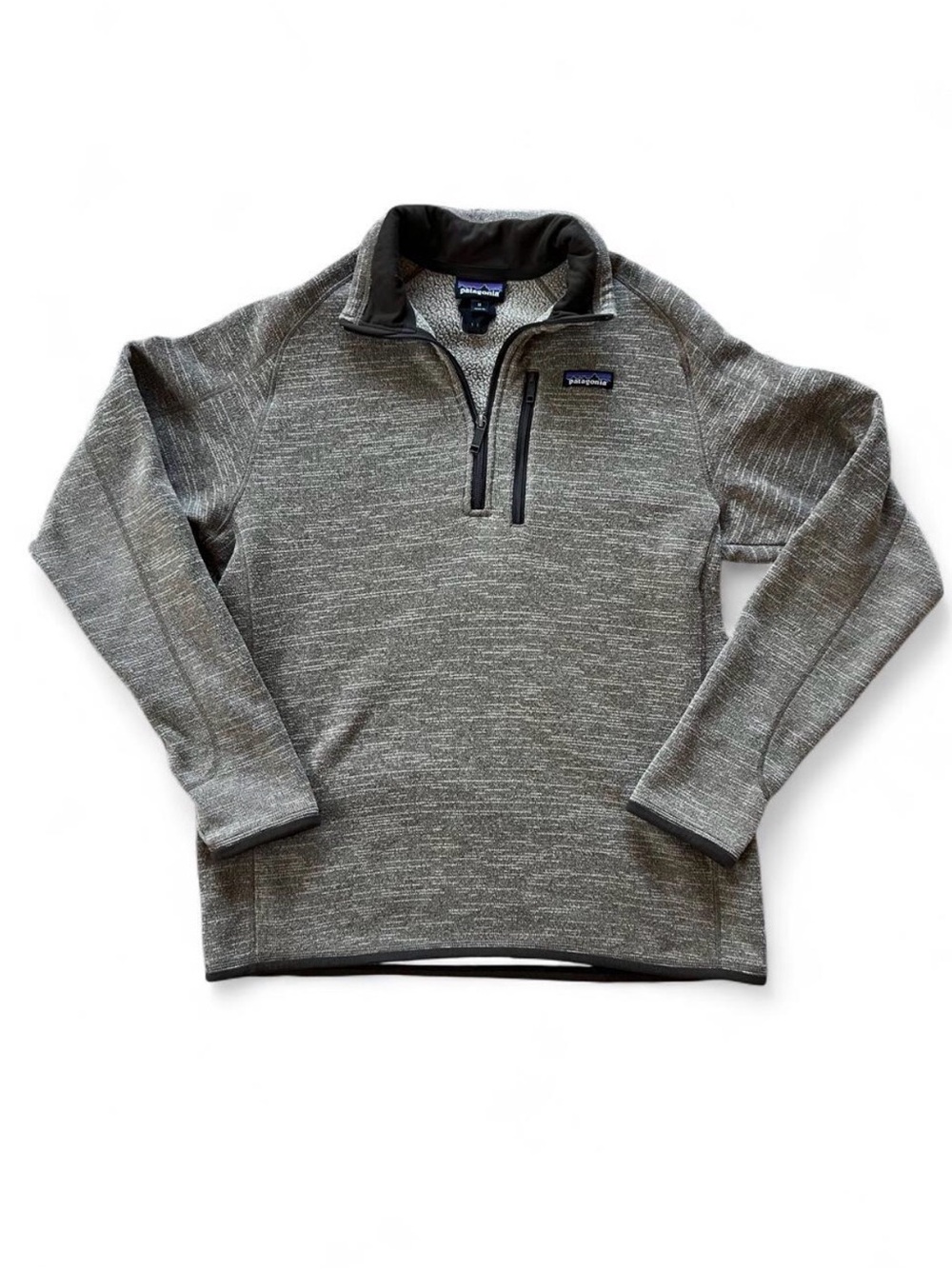 Patagonia Men's Medium Better Sweater 1/4 Zip Fleece Pullover Oatmeal Heather